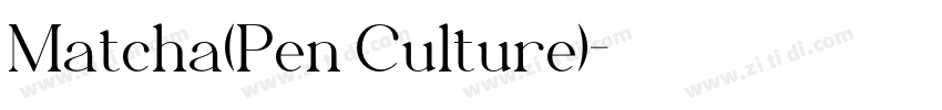 Matcha(Pen Culture)字体转换